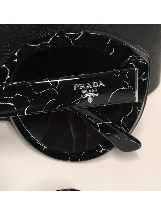 New Prada SPR 01Y 09V-5S0 Women’s Sunglasses – Black Marble